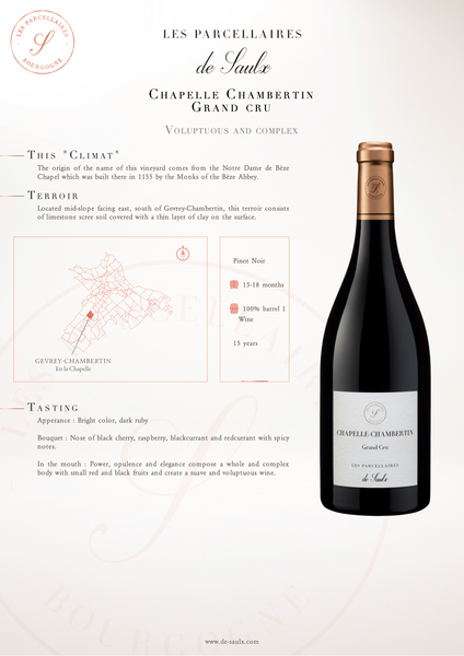 Les Parcellaires de Saulx Chapelle-Chambertin Grand Cru Rouge 2018 750ml